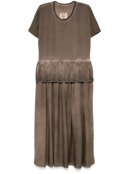 Robe mi-longue à volants superposés - Uma Wang - Modalova
