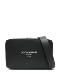 Dolce & Gabbana logo-embossed messenger bag - Black