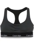 Calvin Klein logo-waistband sports bra - Black