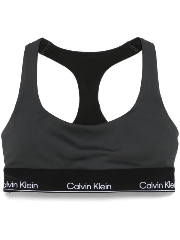 Calvin Klein Reggiseno Sportivo Con Banda Logo Nero FARFETCH IT