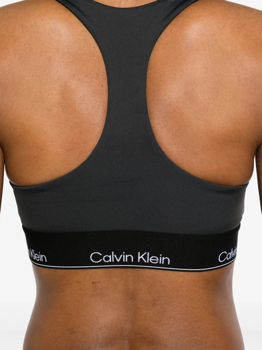Calvin Klein Sport-bh met logoband Zwart