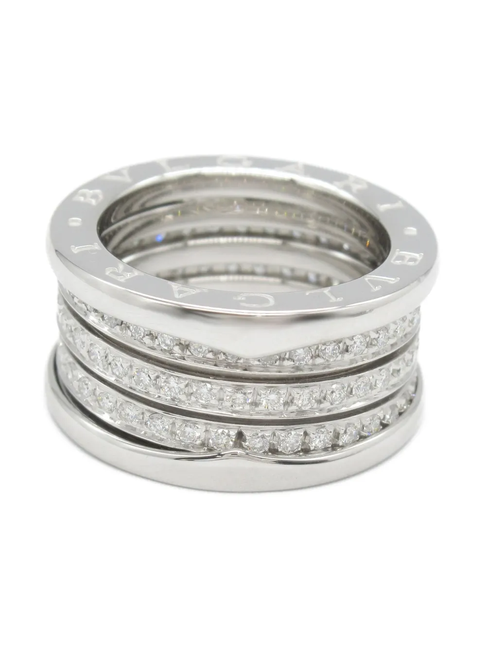 Bvlgari Pre-Owned anillo B.Zero1 en oro blanco de 18kt con diamantes 2010 | Hombre | Image 2