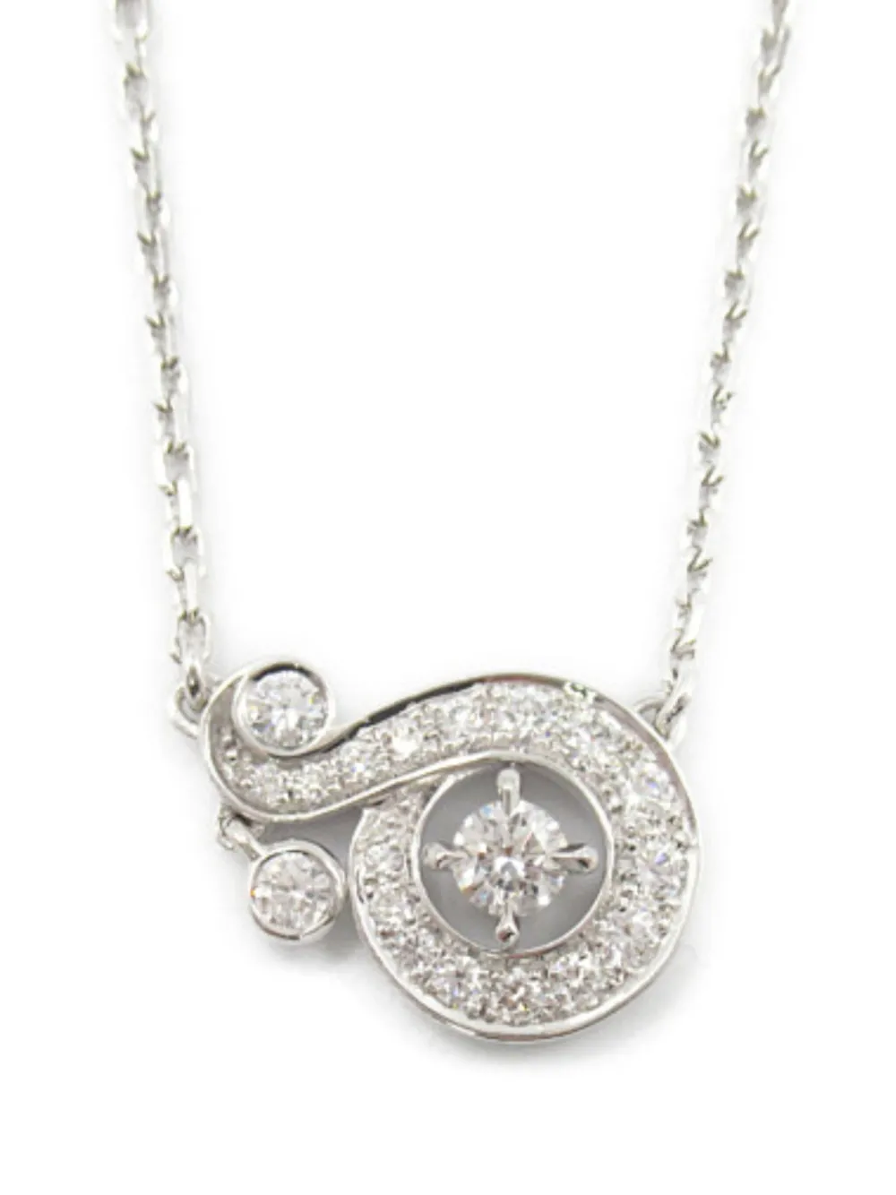 Van Cleef & Arpels 2010s Nido Paradise ダイヤモンド ネックレス 18Kホワイトゴールド - Van Cleef & Arpels 2010s Nido Paradise ダイヤモンド ネックレス 18Kホワイトゴールド -