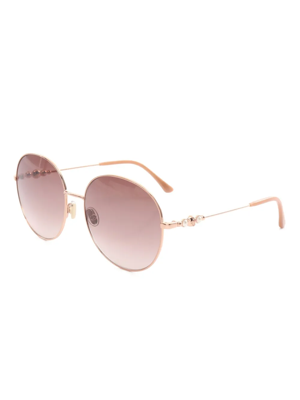 Jimmy Choo Pre-Owned 2020s Birdie round-frame sunglasses - Roze