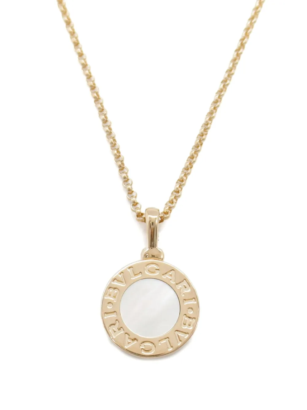 2010s 18kt rose gold Bvlgari Bvlgari mother-of-pearl necklace