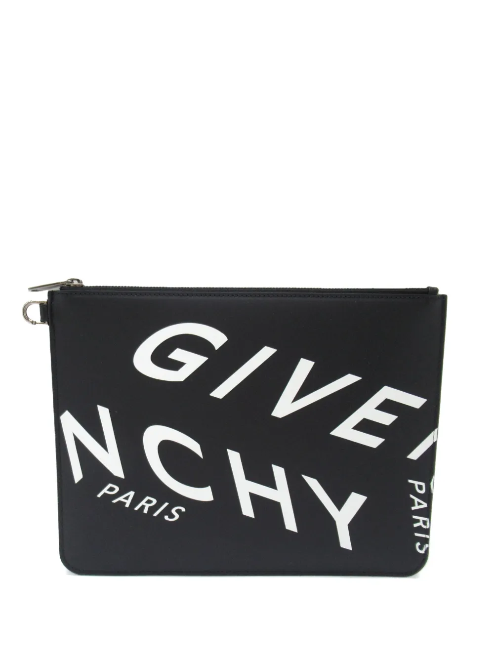 2020s logo-print leather clutch bag