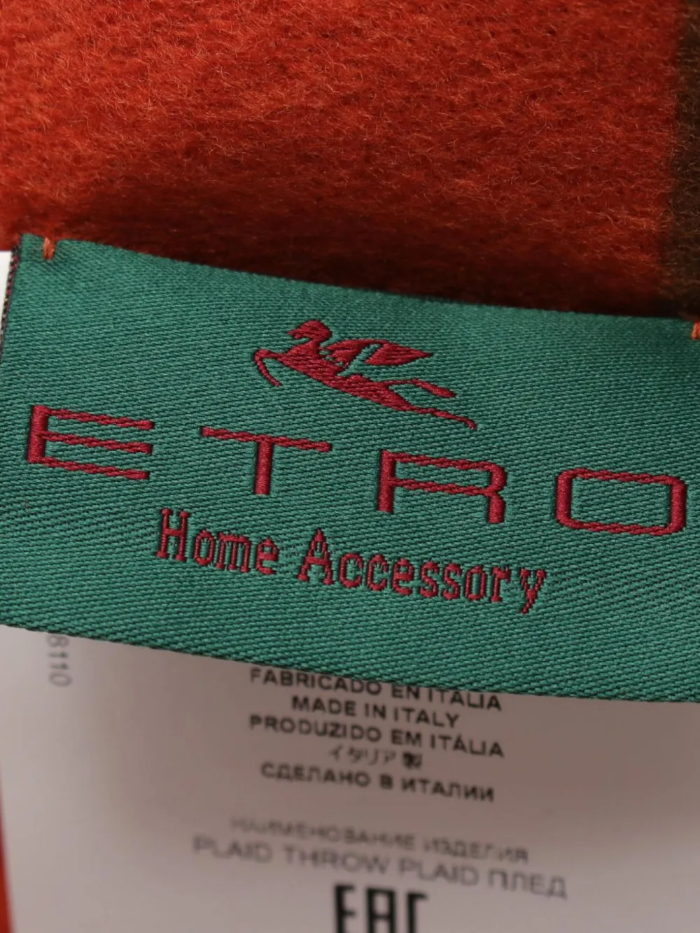 Etro Pre-Owned 2020s deken met contrasterende afwerking - Oranje