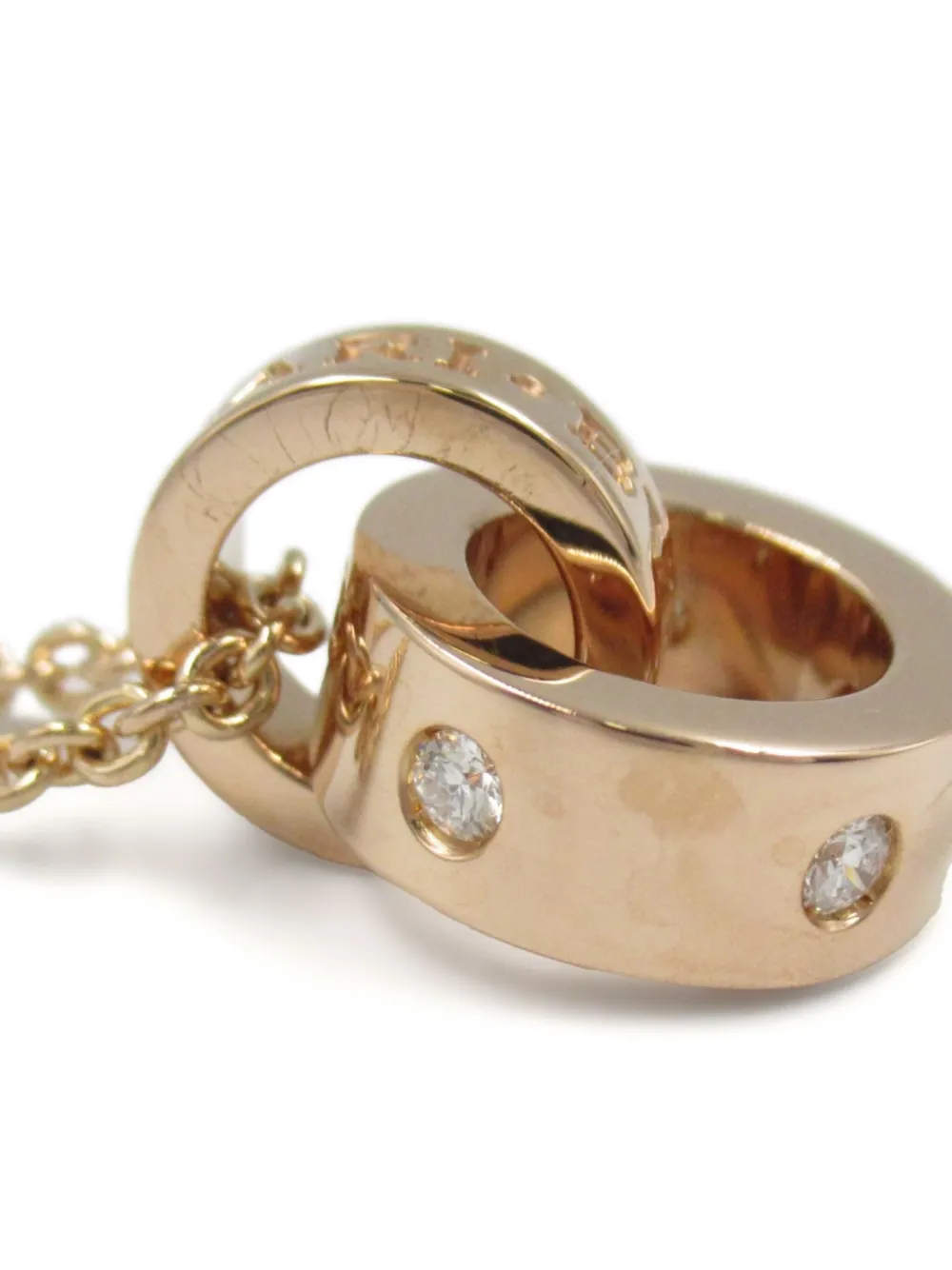 Bvlgari Pre-Owned 2010s 18kt rose gold Roman Sorbet diamond necklace | Image 2