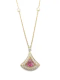 Bvlgari Pre-Owned 2010s 18kt rose gold Divas' Dream diamond and tourmaline pendant necklace - Pink