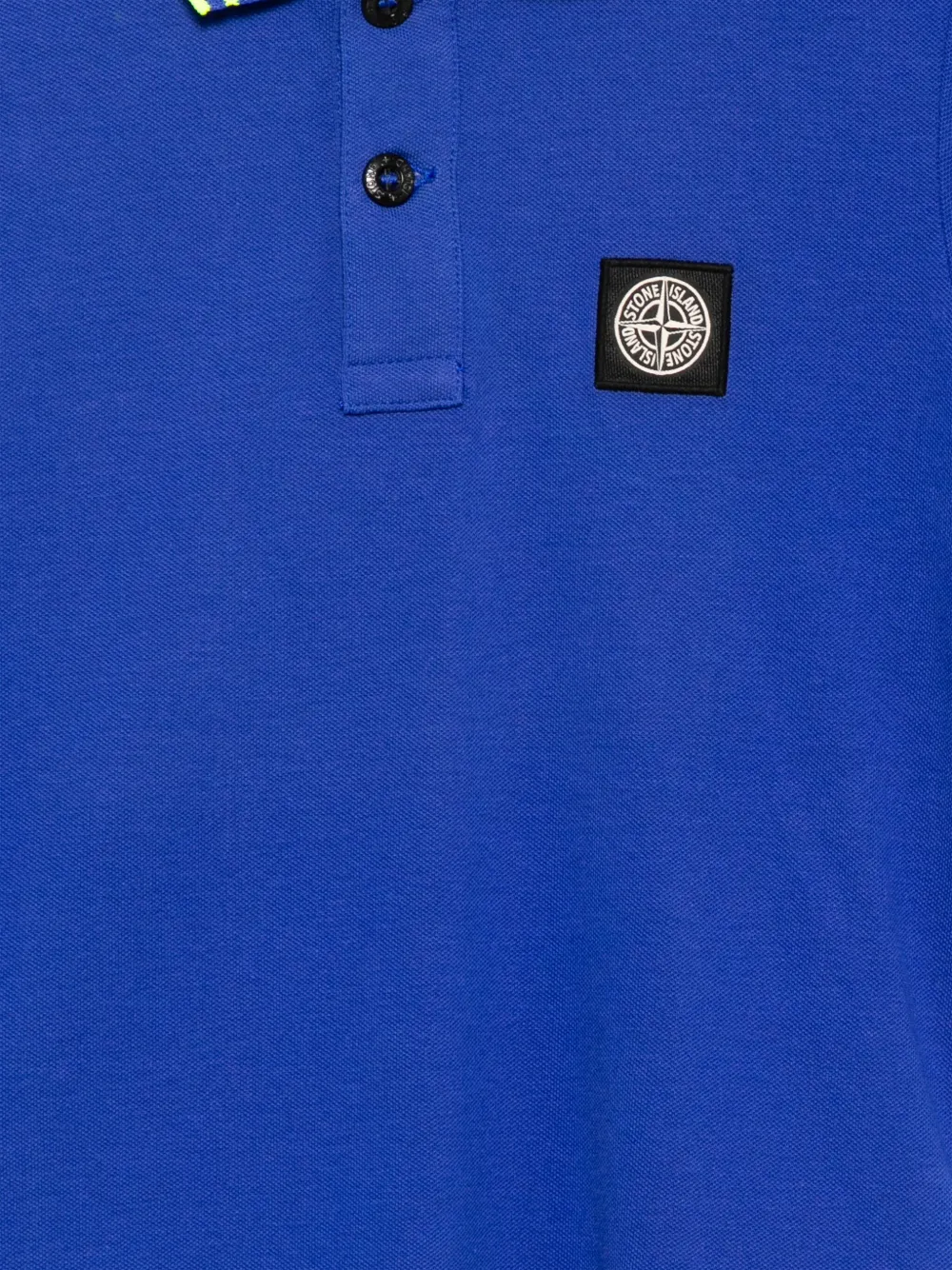 Stone Island Logo Polo Shirt In Blue