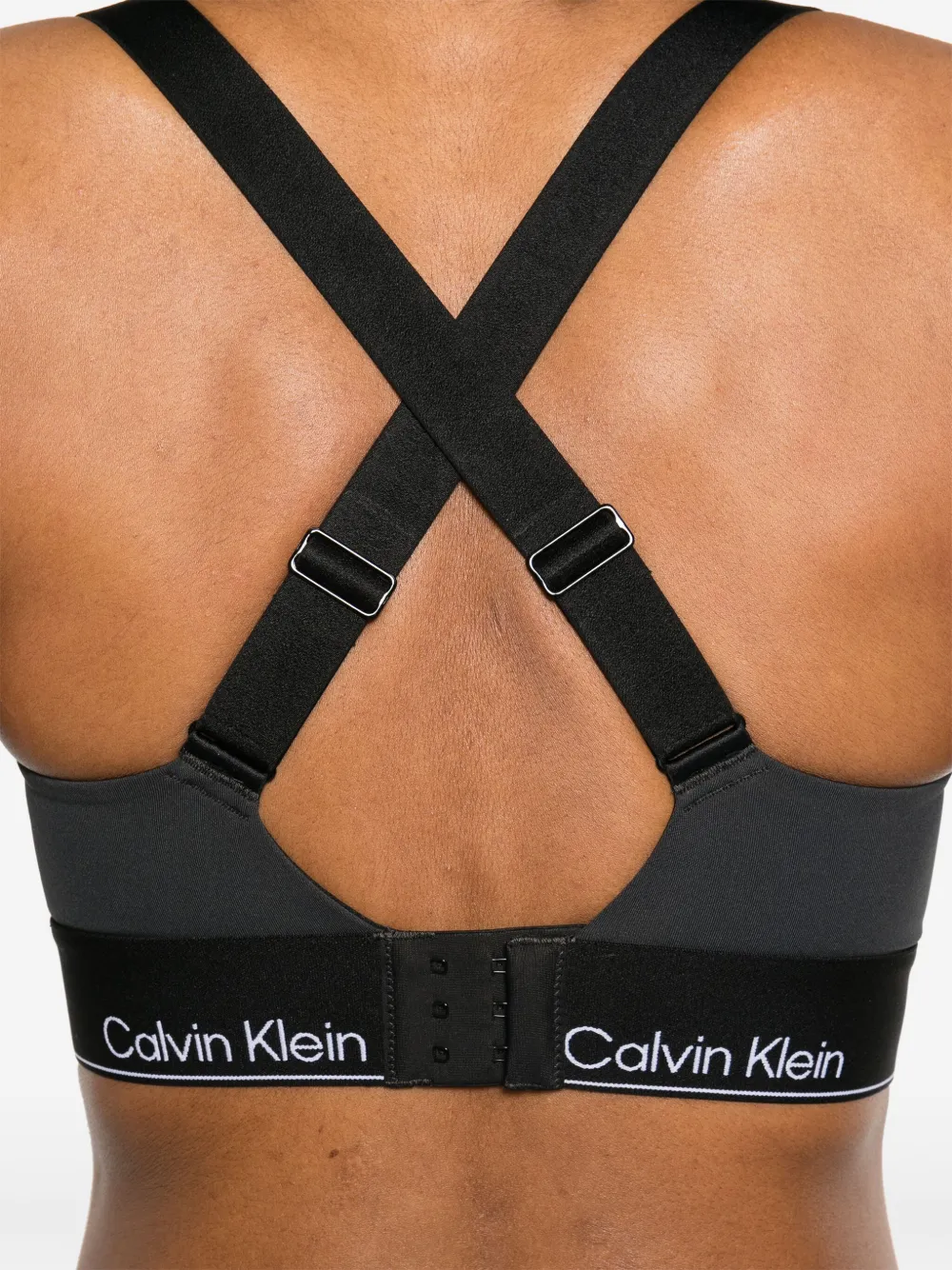 Calvin Klein Sport-bh met logoband Zwart
