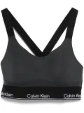 Calvin Klein logo-waistband sports bra - Black