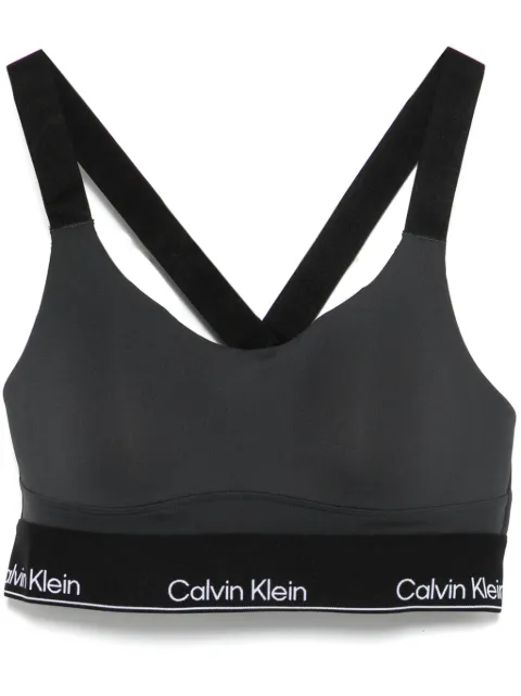 Calvin Klein logo-waistband sports bra