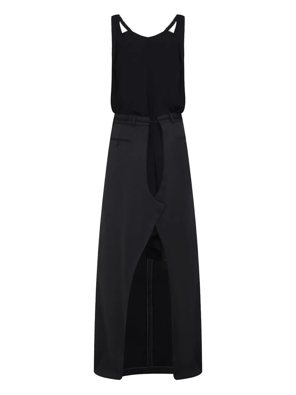 Balenciaga patched maxi dress - Zwart