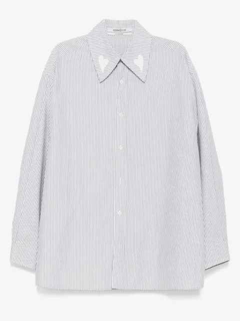 Kimhekim chemise bouffante à patch cœur