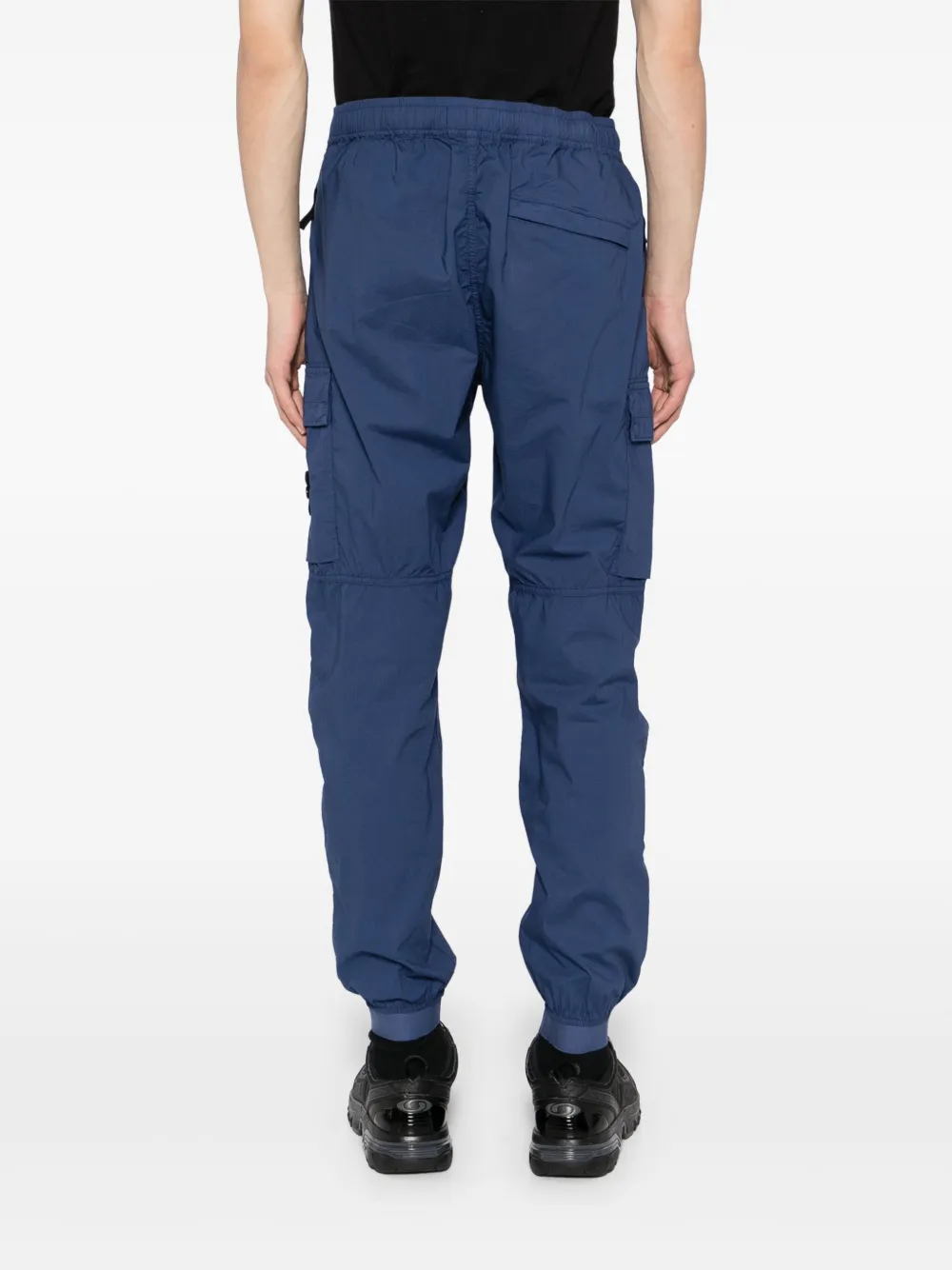 Stone Island Broek met Compass-logopatch Blauw