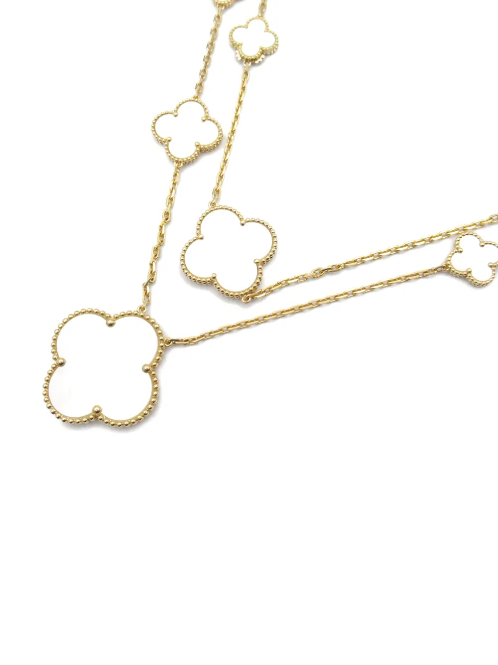 Van Cleef & Arpels 2010s 18kt yellow gold Magic Alhambra 11 Motifs mother-of-pearl necklace - Goud