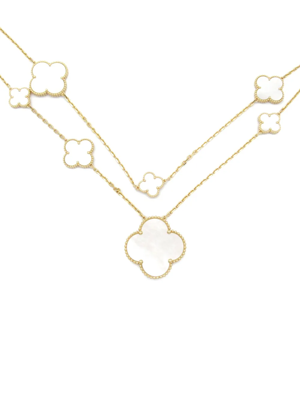 2010s 18kt yellow gold Magic Alhambra 11 Motifs mother-of-pearl necklace