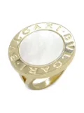 Bvlgari Pre-Owned 2010s 18kt yellow gold Bvlgari Bvlgari mother-of-pearl ring