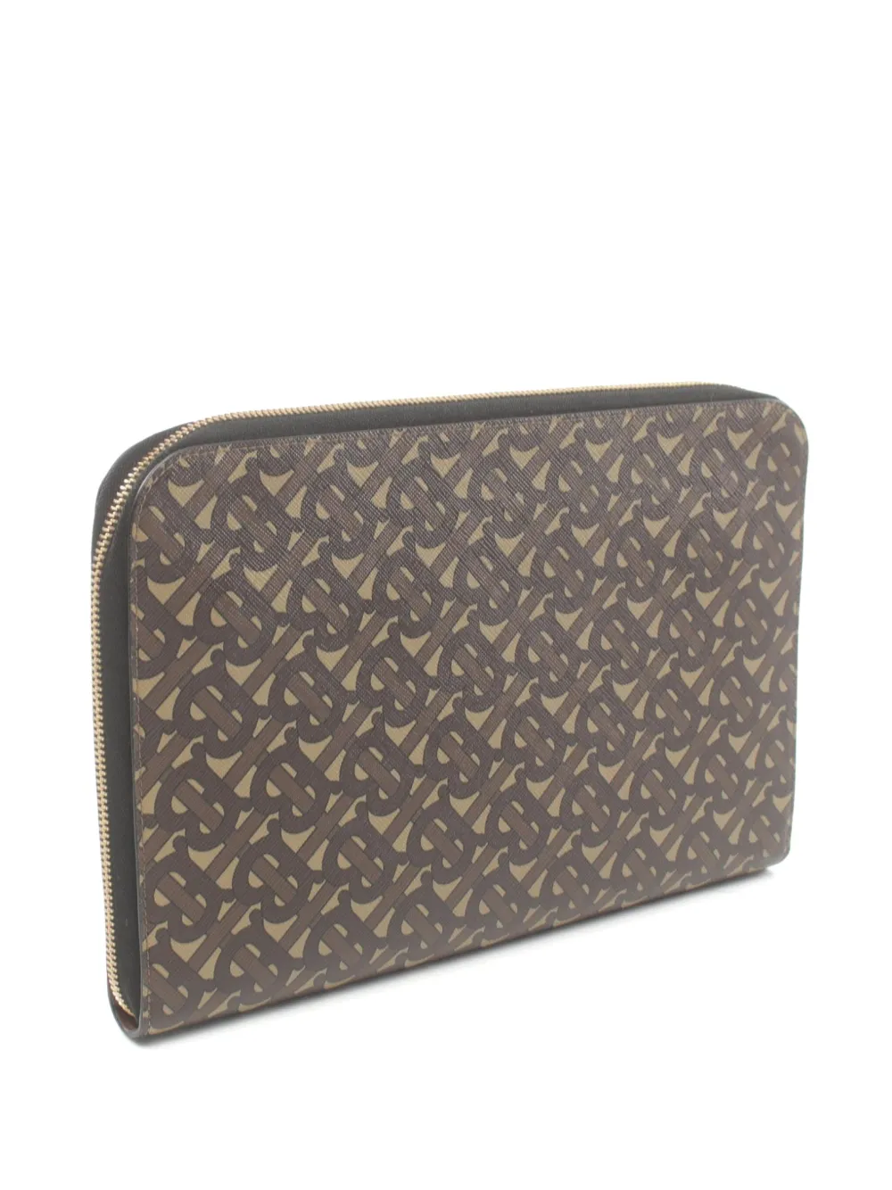 Burberry Pre-Owned 2010s TB-monogram clutch bag - Bruin