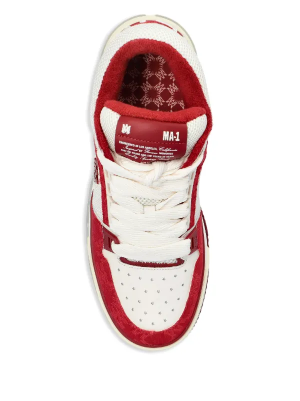 【関税込み】AMIRI ホワイト＆レッド MA Quad MA-1 スニーカー AMIRI MA Quad Sneakers | Red | FARFETCH