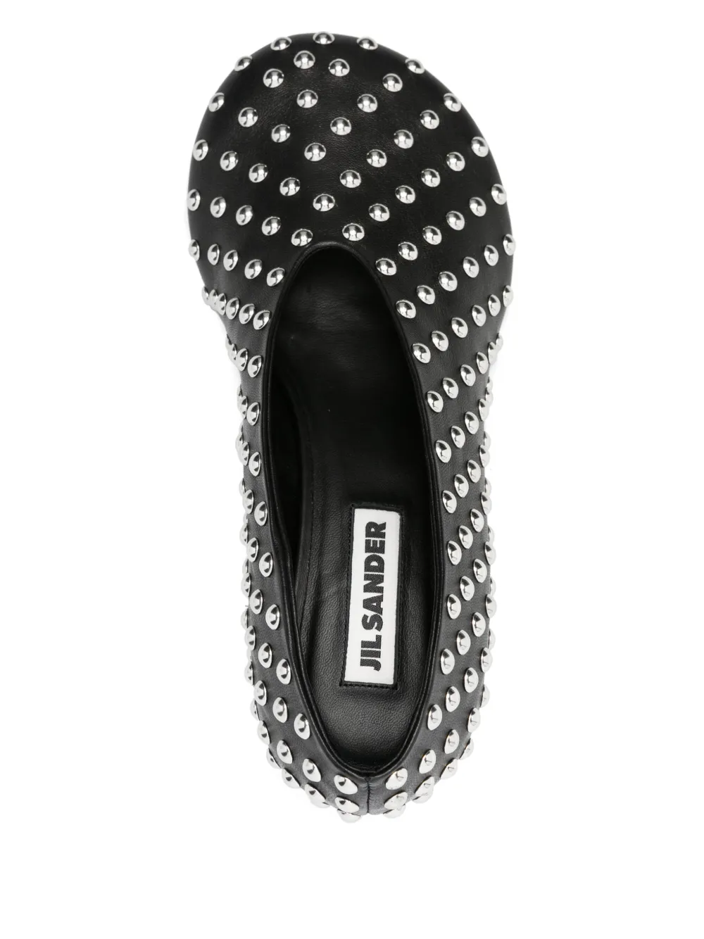 Jil Sander 50 mm pumps met studs Zwart