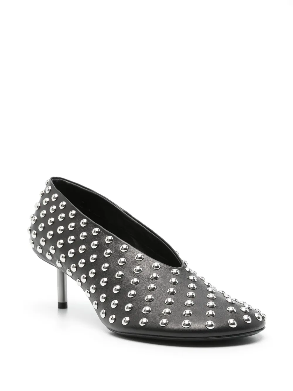 Jil Sander 50 mm pumps met studs - Zwart