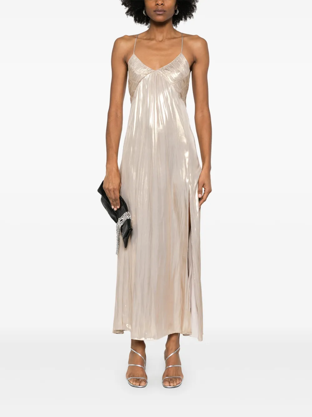 Zadig&Voltaire Metallic midi-jurk - Goud