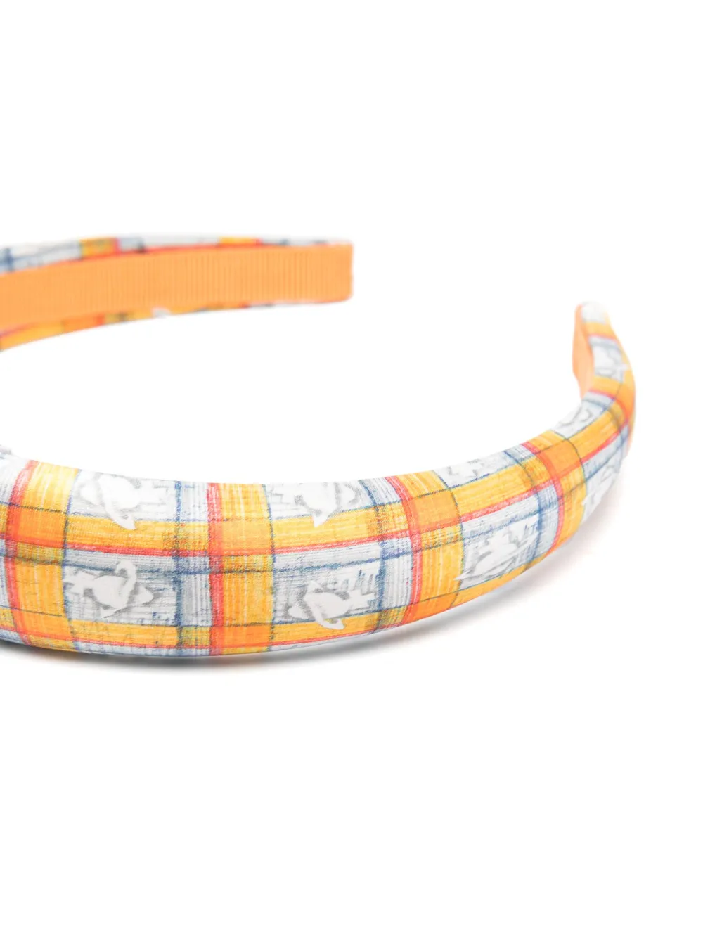 Vivienne Westwood Check Orbs head band - Geel