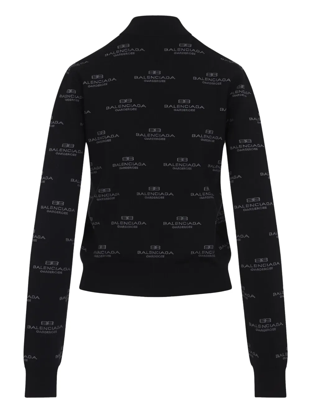 Balenciaga logo-jacquard cardigan - Zwart