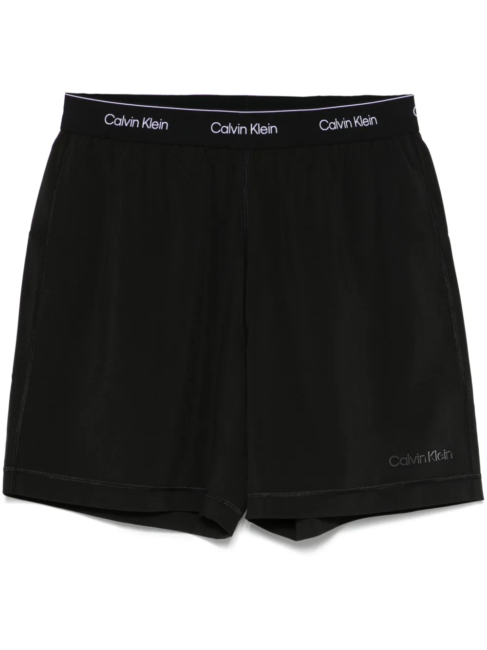 Calvin Klein Hardloopshorts met logoband Zwart