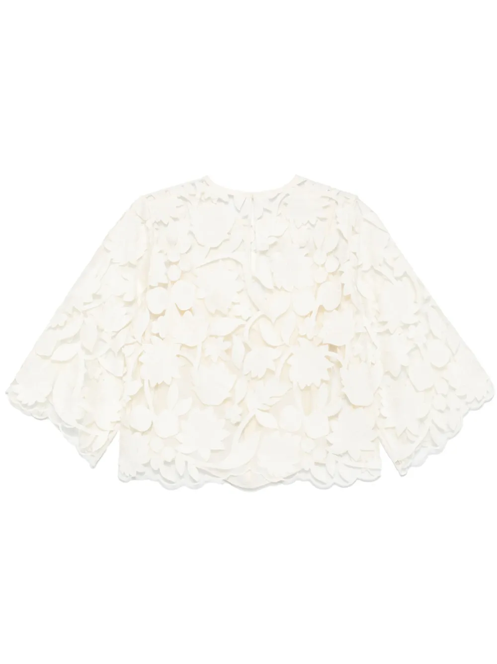 Elie Saab Blouse met geborduurde tule Wit