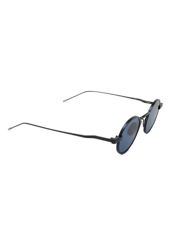 THOM BROWNEブラックラウンドサングラス Thom Browne Eyewear ラウンドフレーム サングラス | ブラック