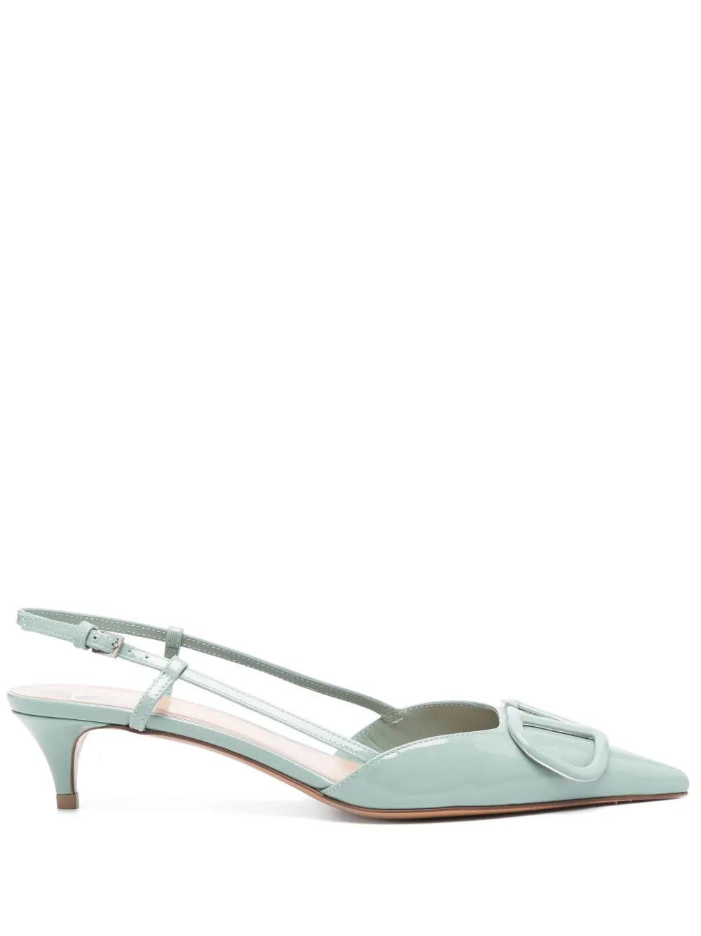 Valentino Garavani 40 mm VLogo Signature slingback pumps Groen