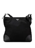 Prada Pre-Owned 2013-2024 Vitello Daino Trimmed Tessuto Zip Top crossbody bag - Black