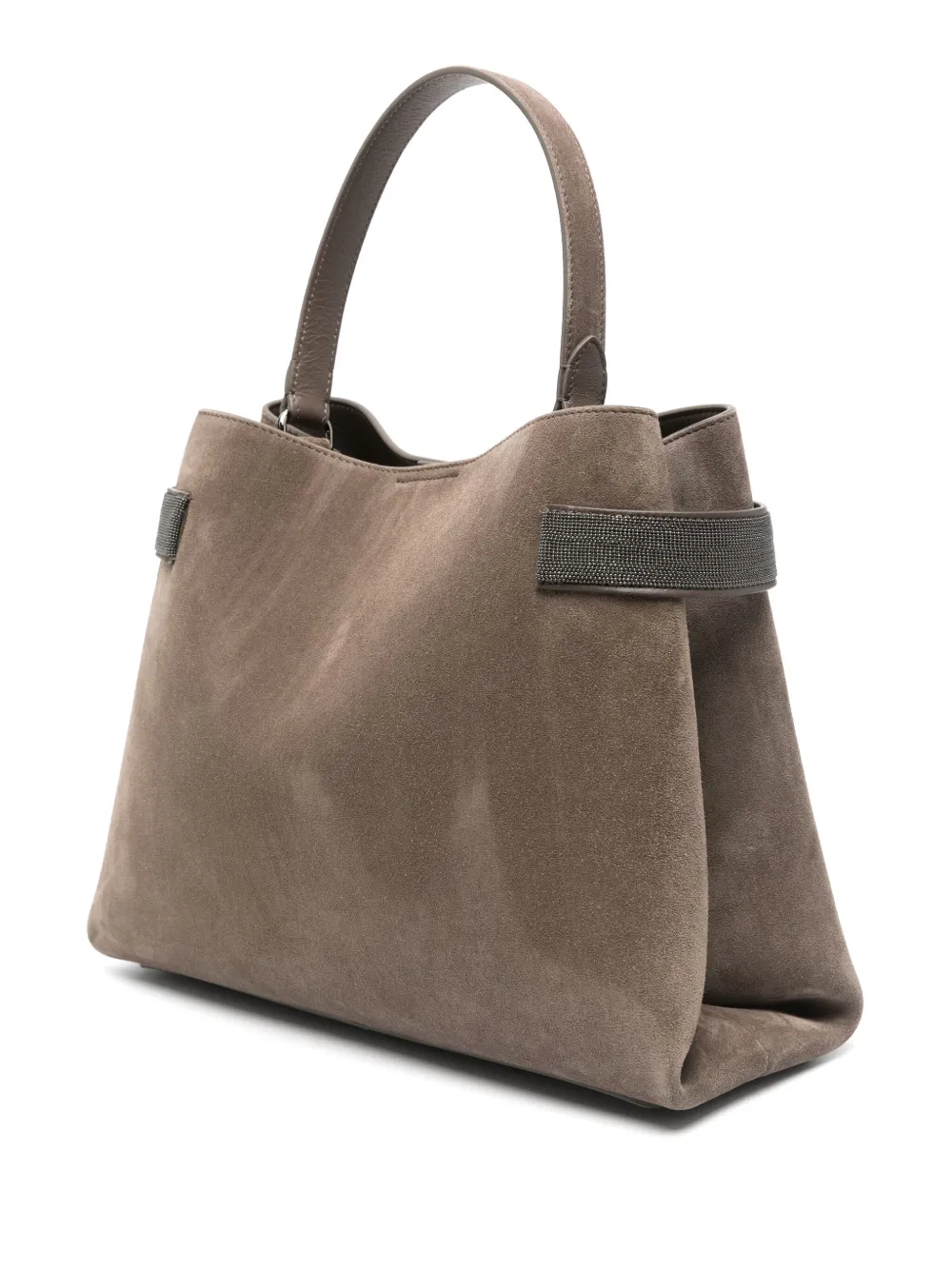 Shop Brunello Cucinelli Essence Tote Bag In Braun