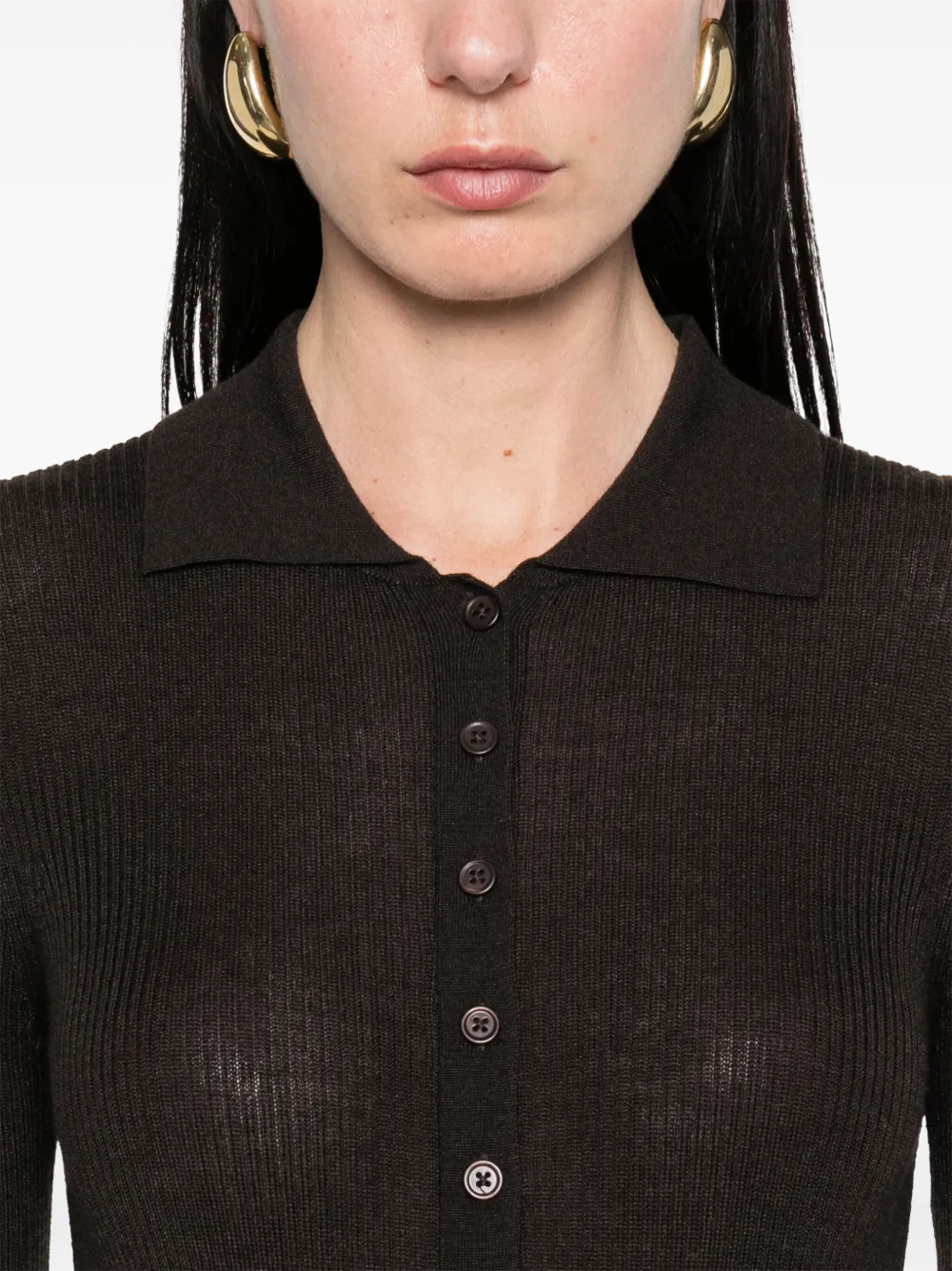 The Frankie Shop Solana Bodysuit In Brown
