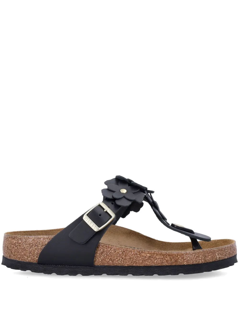 Birkenstock Gizeh Flower teenslippers Zwart