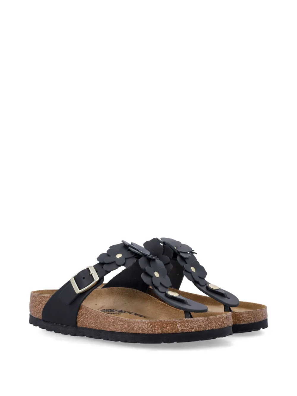 Birkenstock Gizeh Flower flip flops - Zwart