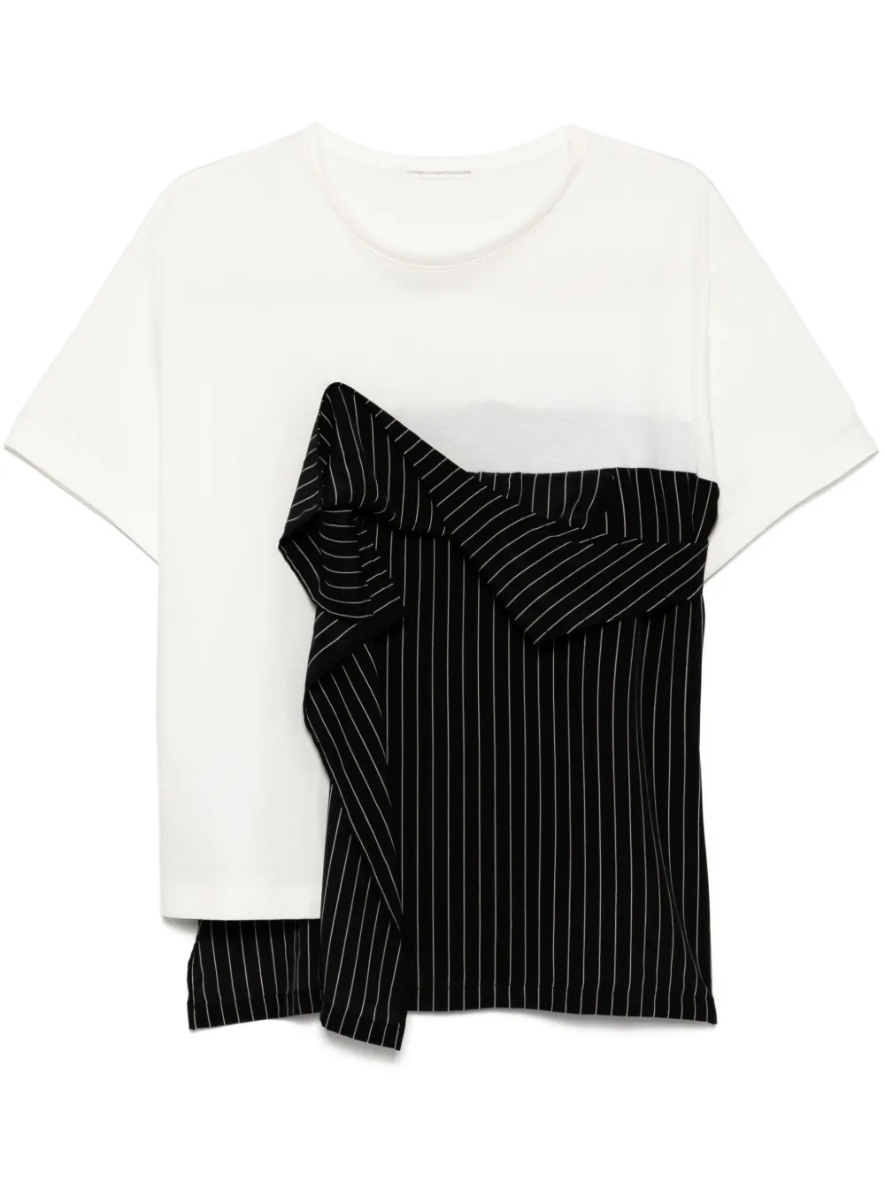 pinstripe pattern T-shirt