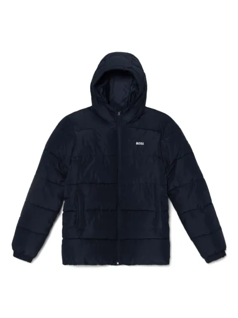 BOSS Kidswear hooded padded jacket