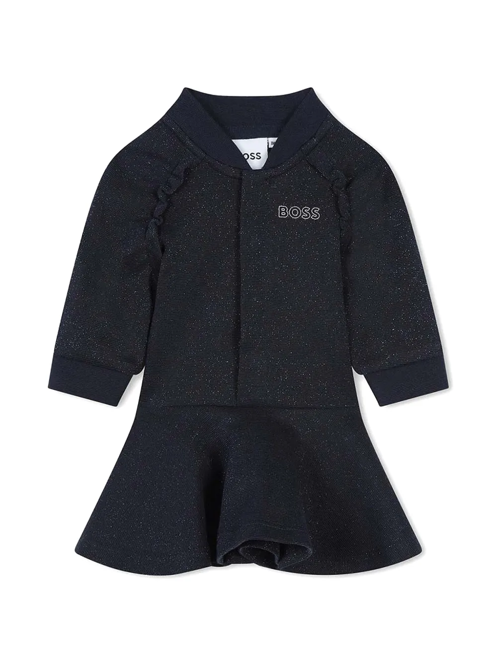 BOSS Kidswear Jurk en legging met logoprint Blauw