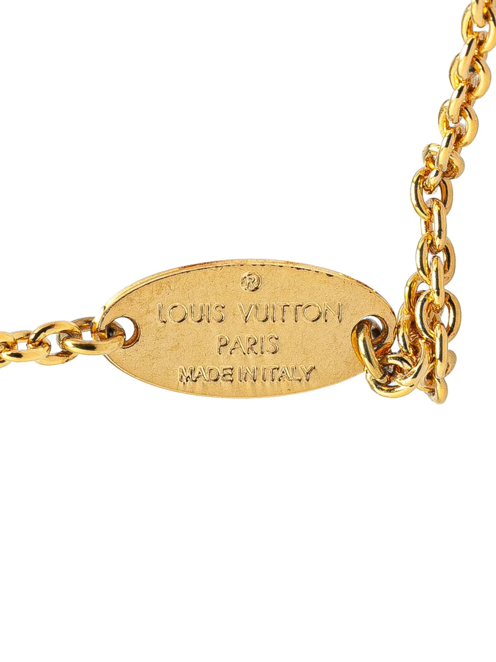 Louis Vuitton Pre-Owned 2019 Gold Plated Essential V Necklace costume necklace - Goud