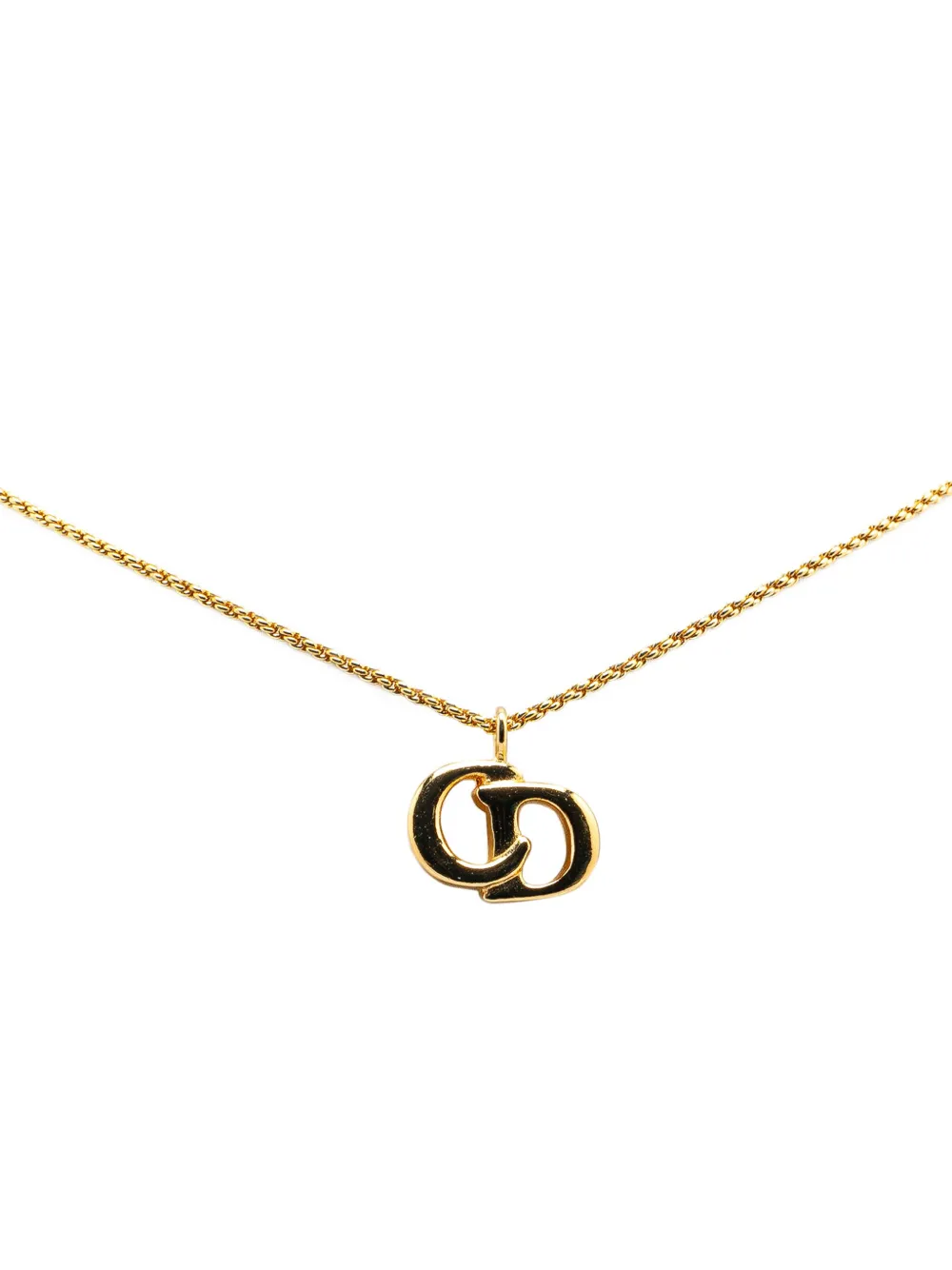 20th Century Gold Plated CD Logo Pendant Necklace costume necklace