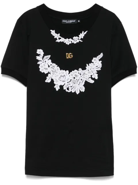 Dolce & Gabbana lace-detailed T-shirt