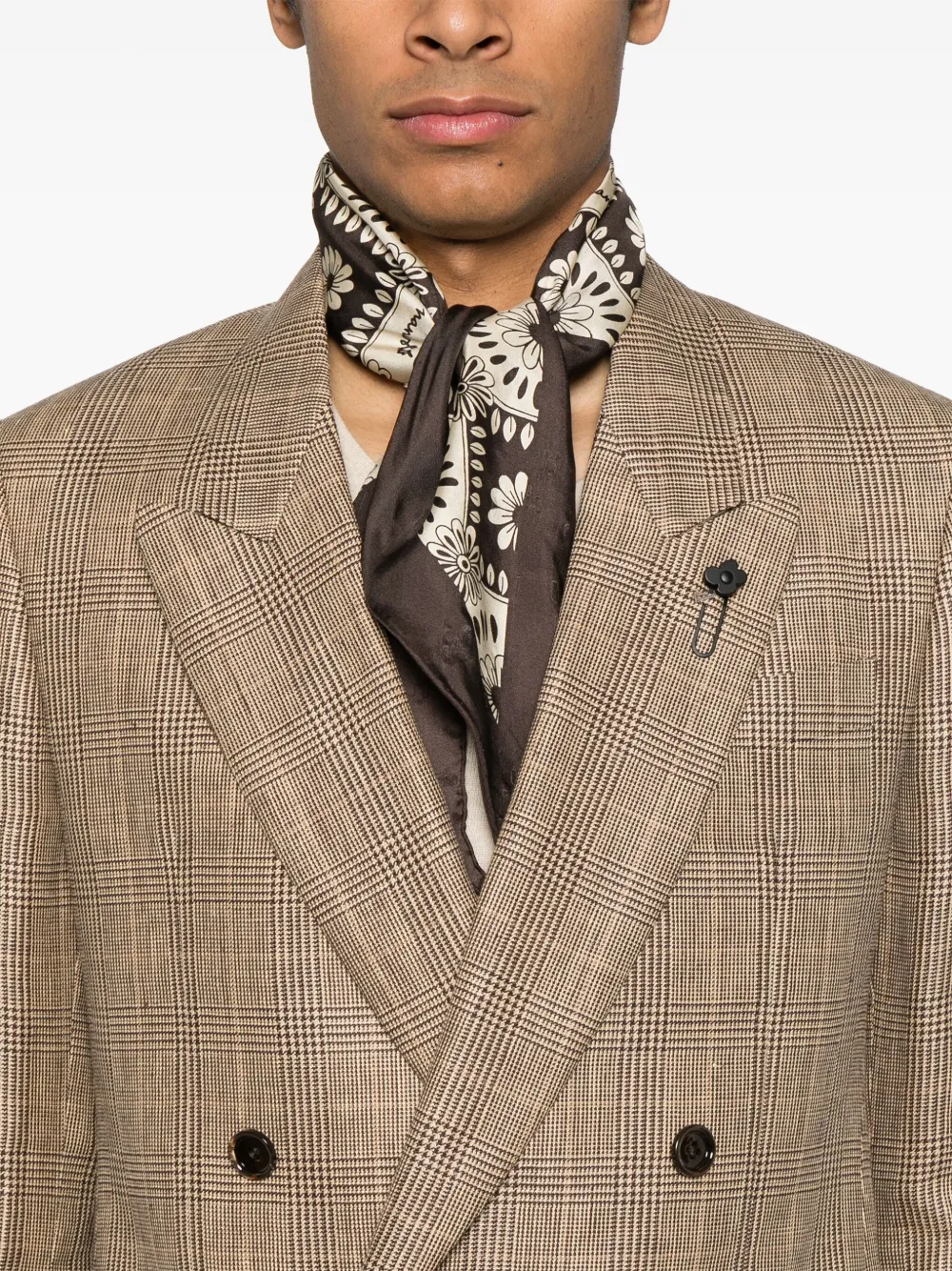 Lardini Geruite blazer Bruin