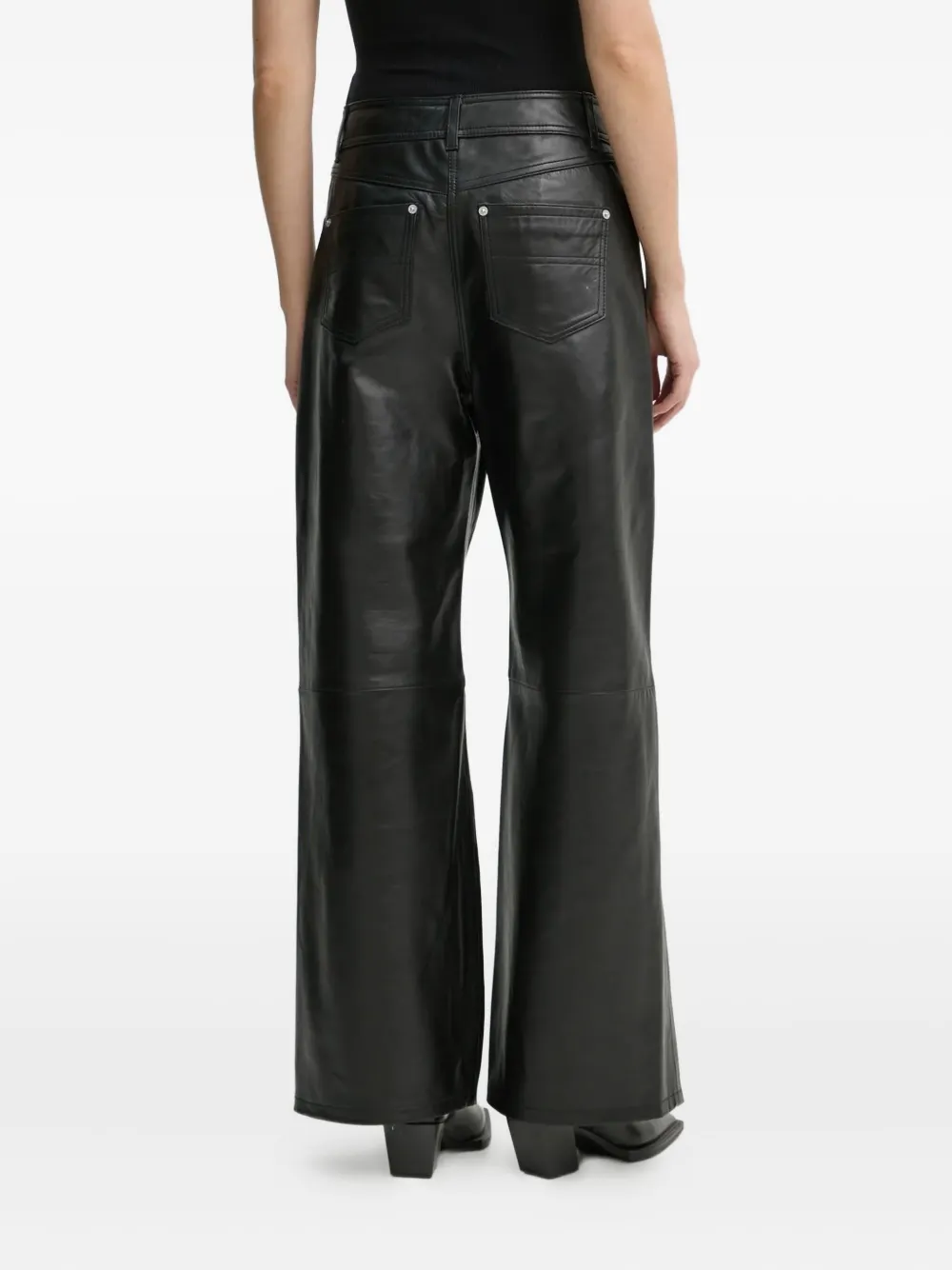 STAND STUDIO leather trousers - Zwart