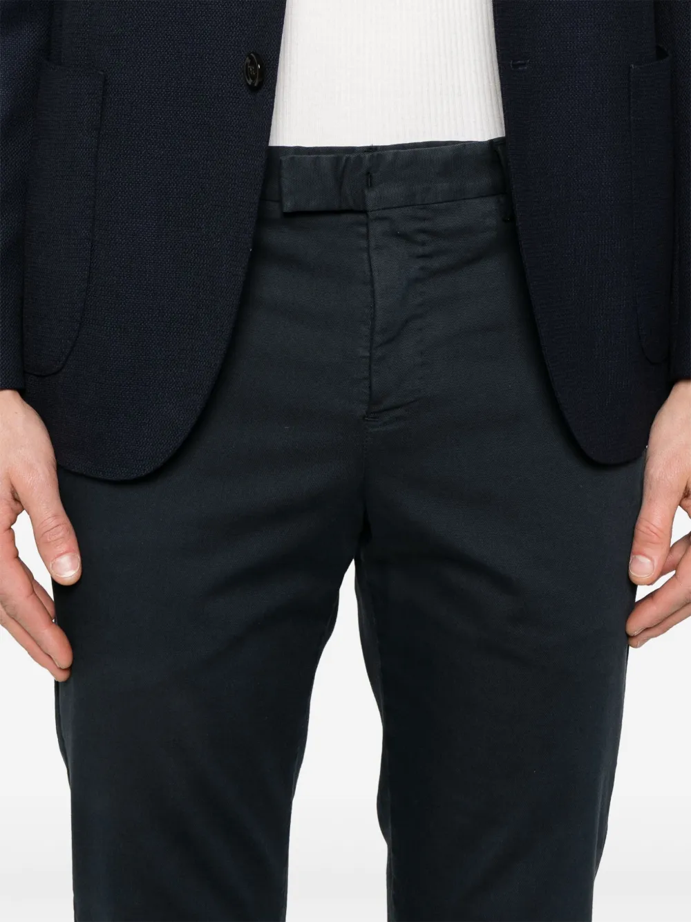 PT Torino Broek met toelopende pijpen Blauw