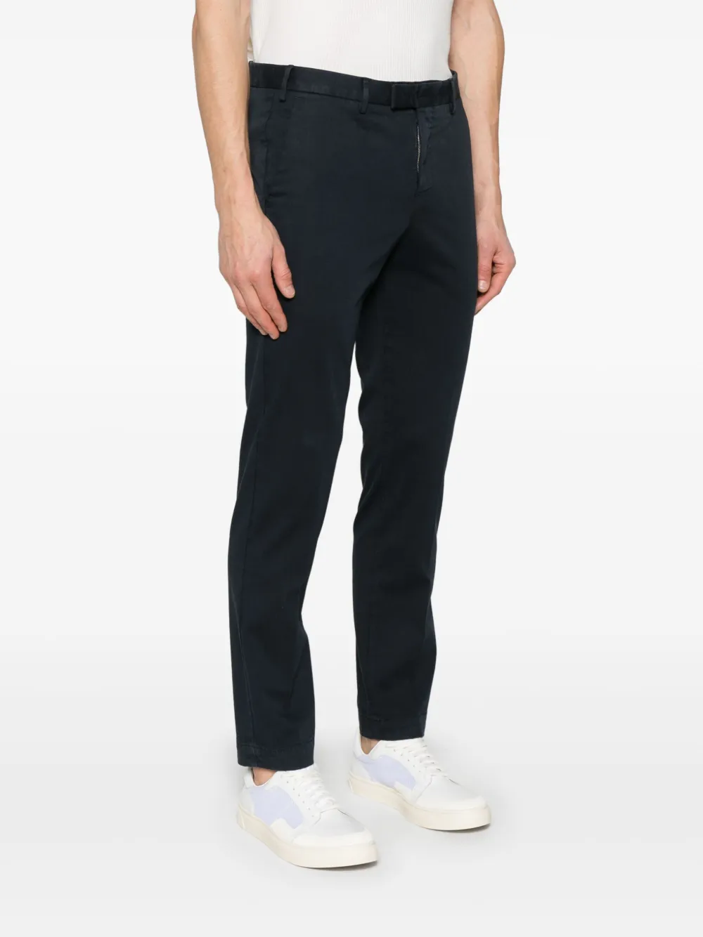 PT Torino Broek met toelopende pijpen Blauw