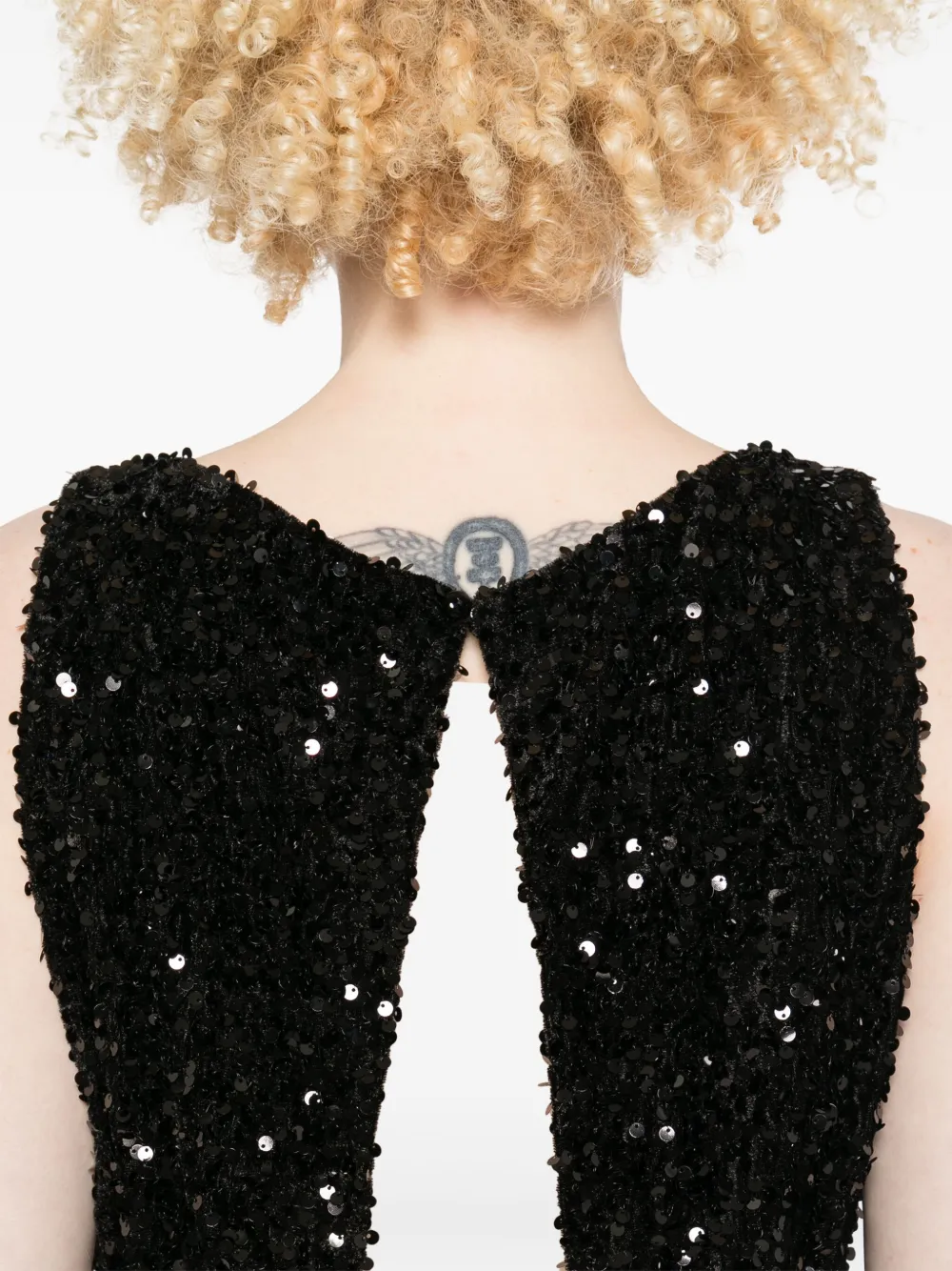 Elisabetta Franchi Maxi-jurk met pailletten Zwart